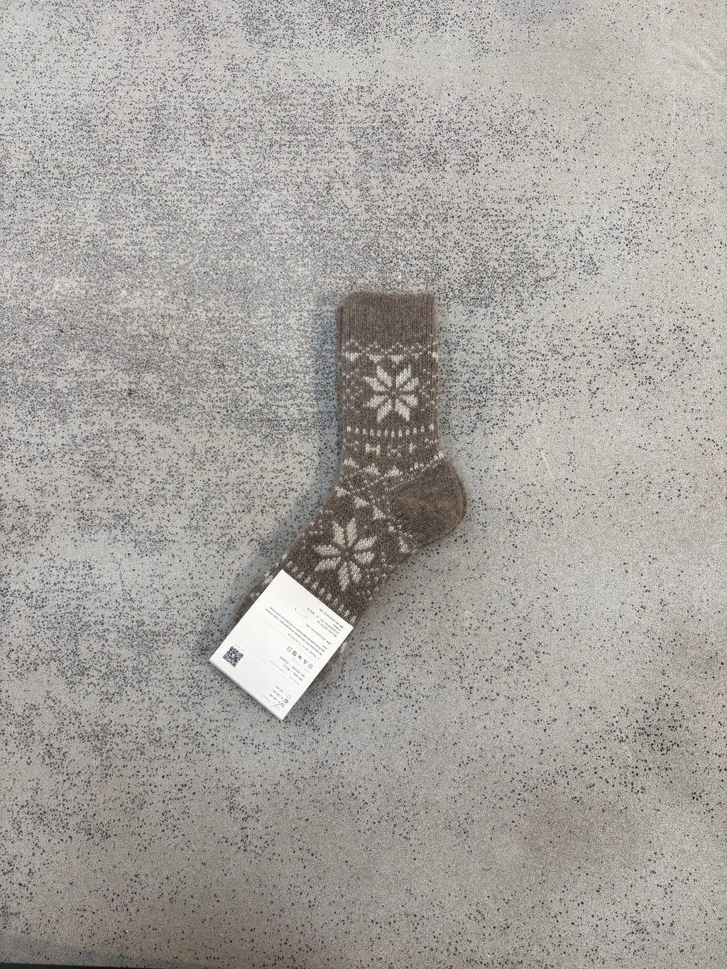 Wollsocken Schneemuster