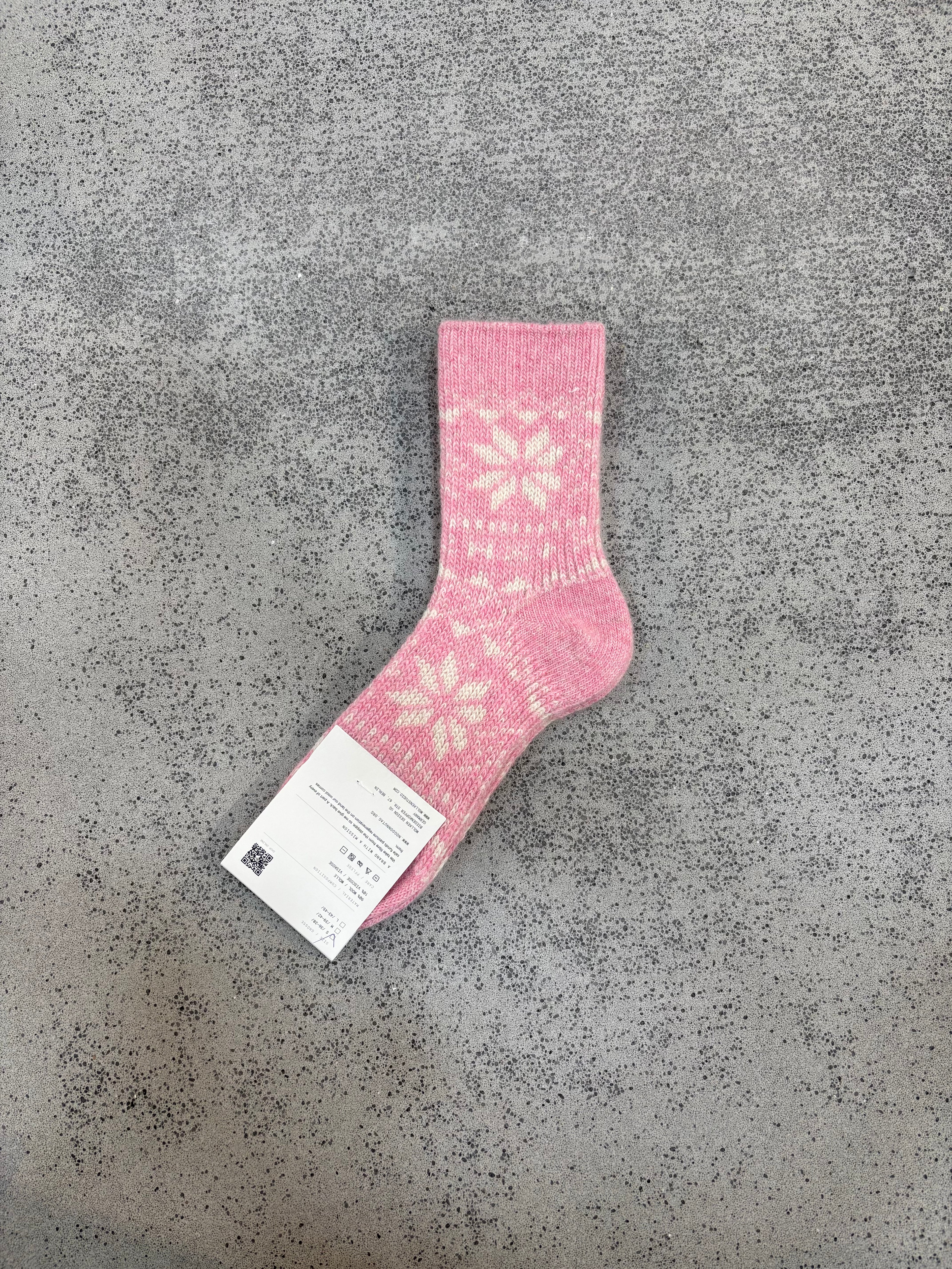 Wollsocken Schneemuster