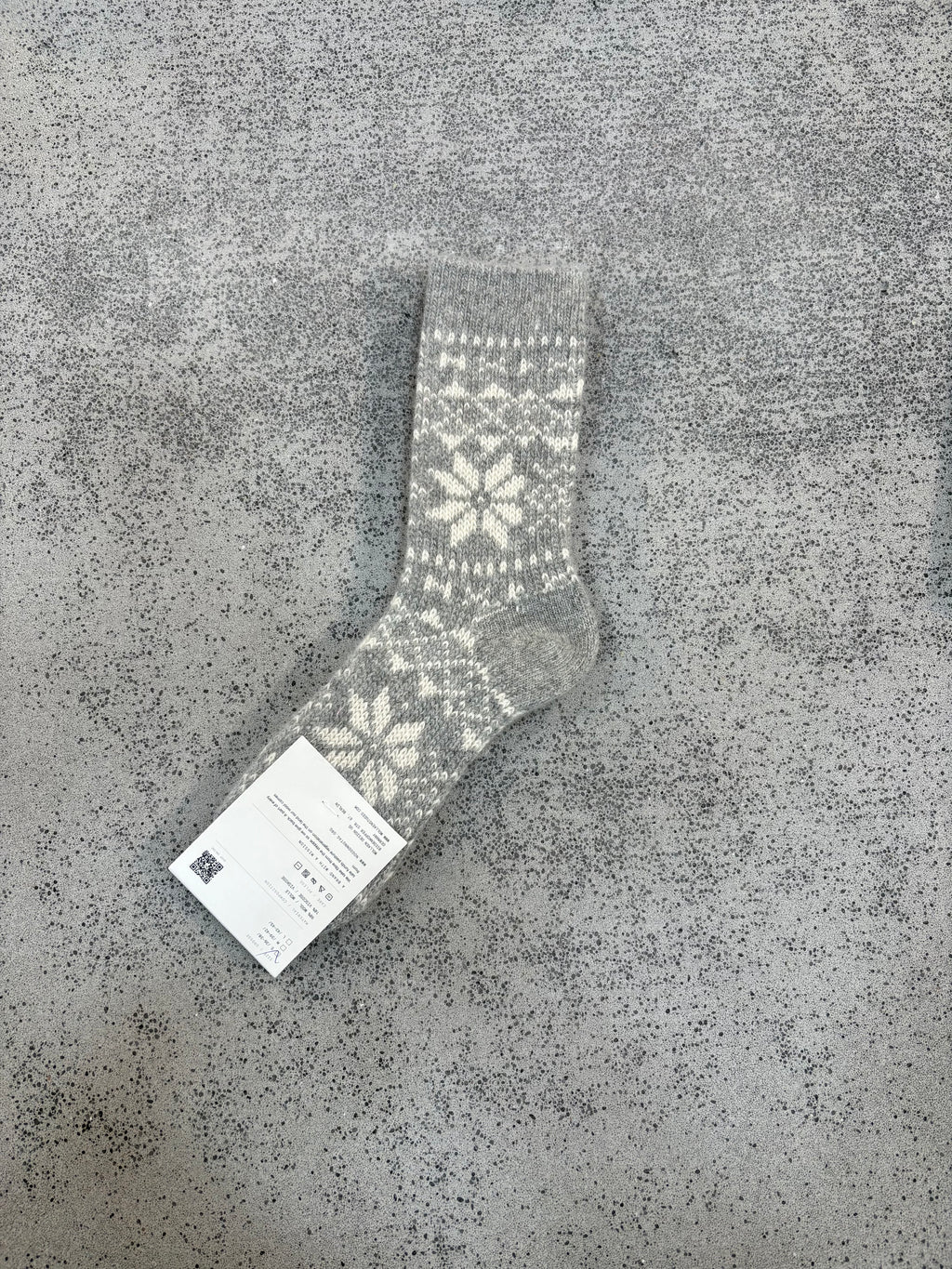 Wollsocken Schneemuster