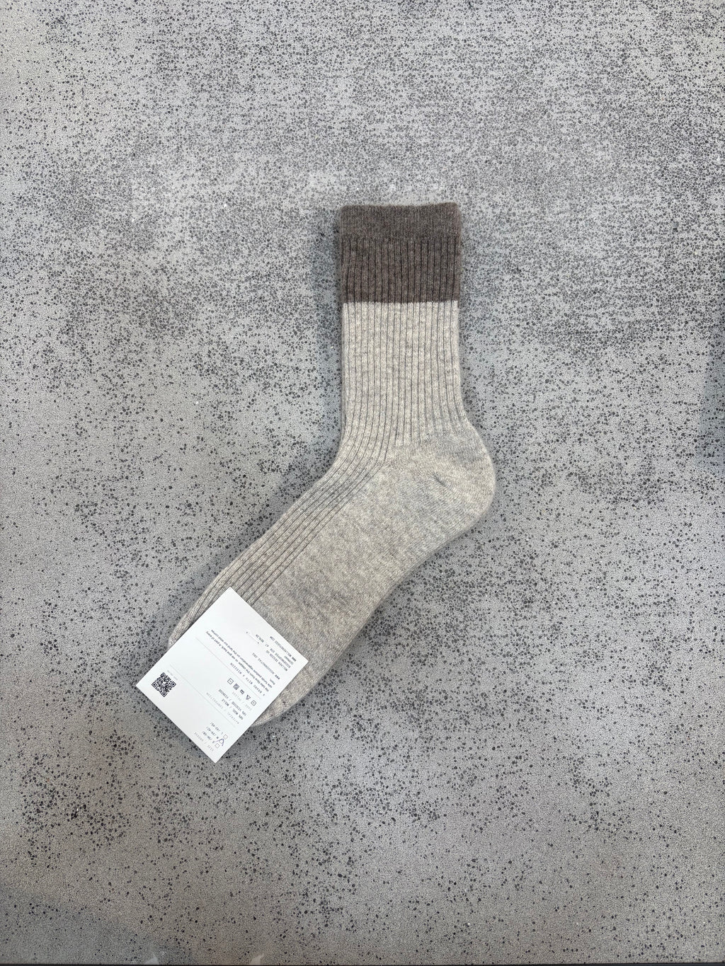 Wollsocken Braun/Grau