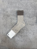 Wollsocken Braun/Grau