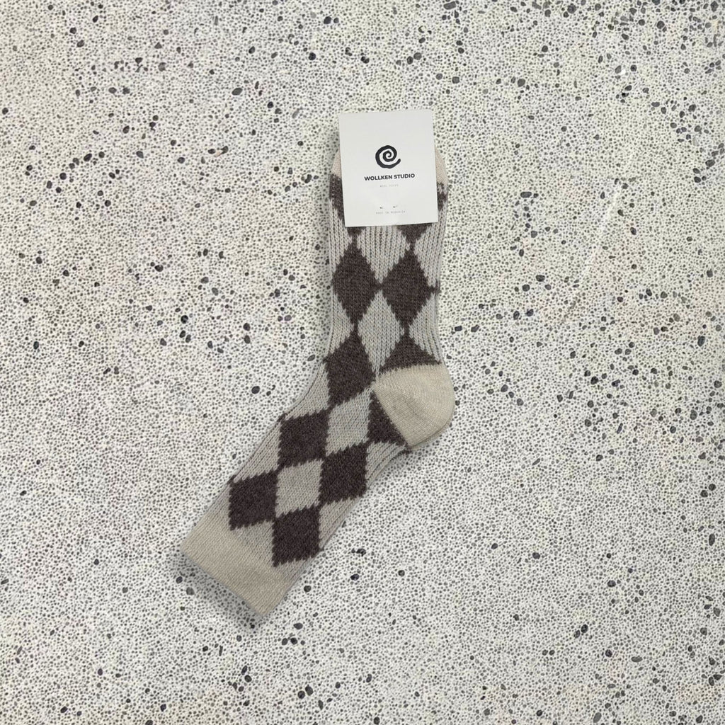 Wollsocken Karo